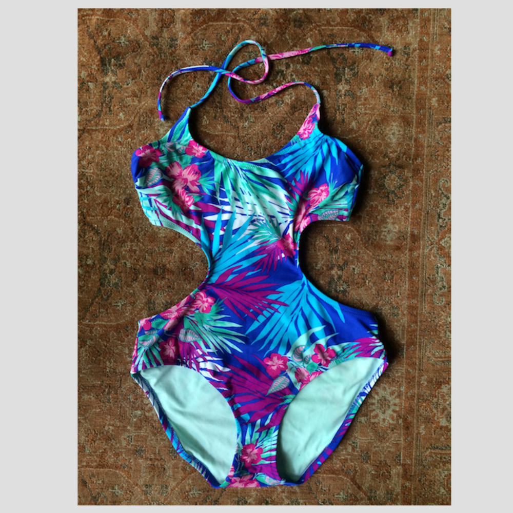 Xhilaration Tropical Print Monokini